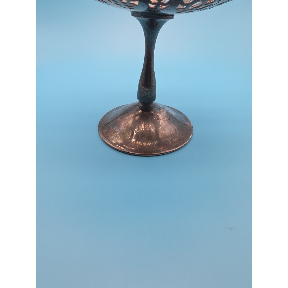 Lovelace Silverplate Lacey Ruffled Compote 5" International Silver Company 1430 - Picture 3 of 6